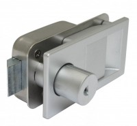 Rim lock with splitted knob, lockable, door thickness 17-19 mm